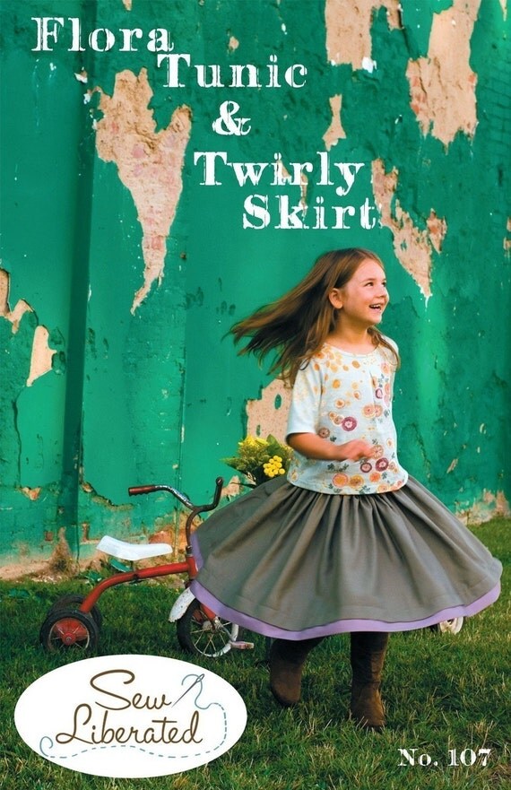 CLEARANCE - 65% OFF - Flora Tunic and Twirly Skirt Sewing Pattern
