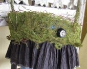 paper cone tussie mussie in blue and moss one of a kind container easter fun