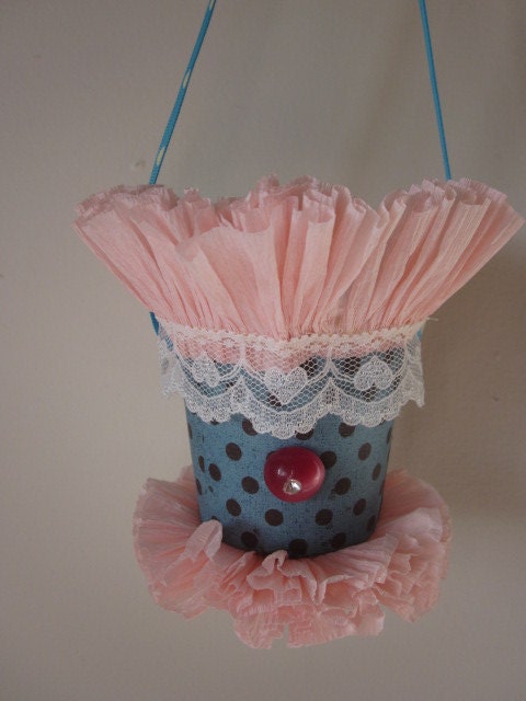wedding flower girl basket bridal shower flower petals repurposed recycled