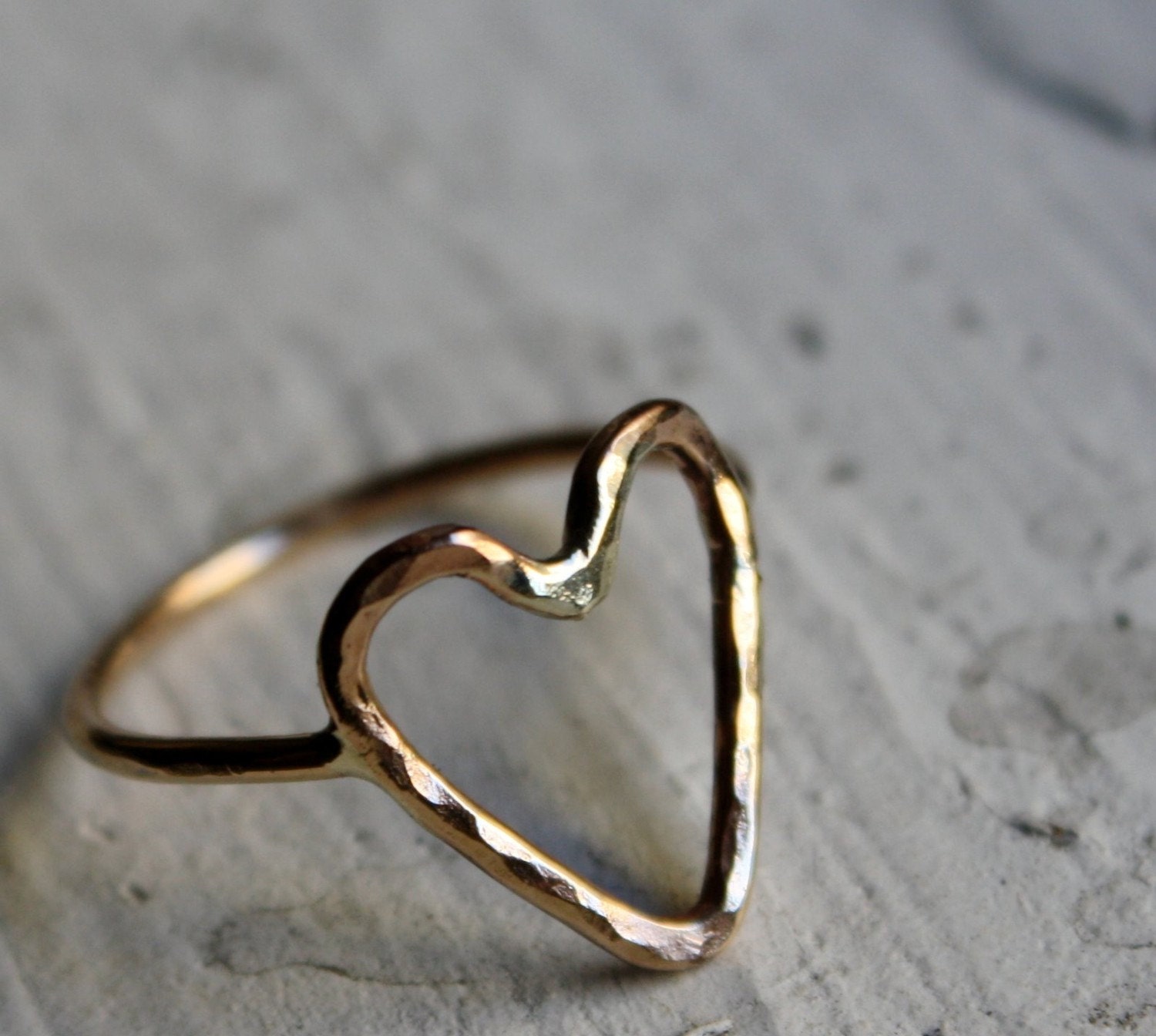 Handmade to Order- 14K Gold fill Heart Ring by Rachel Pfeffer