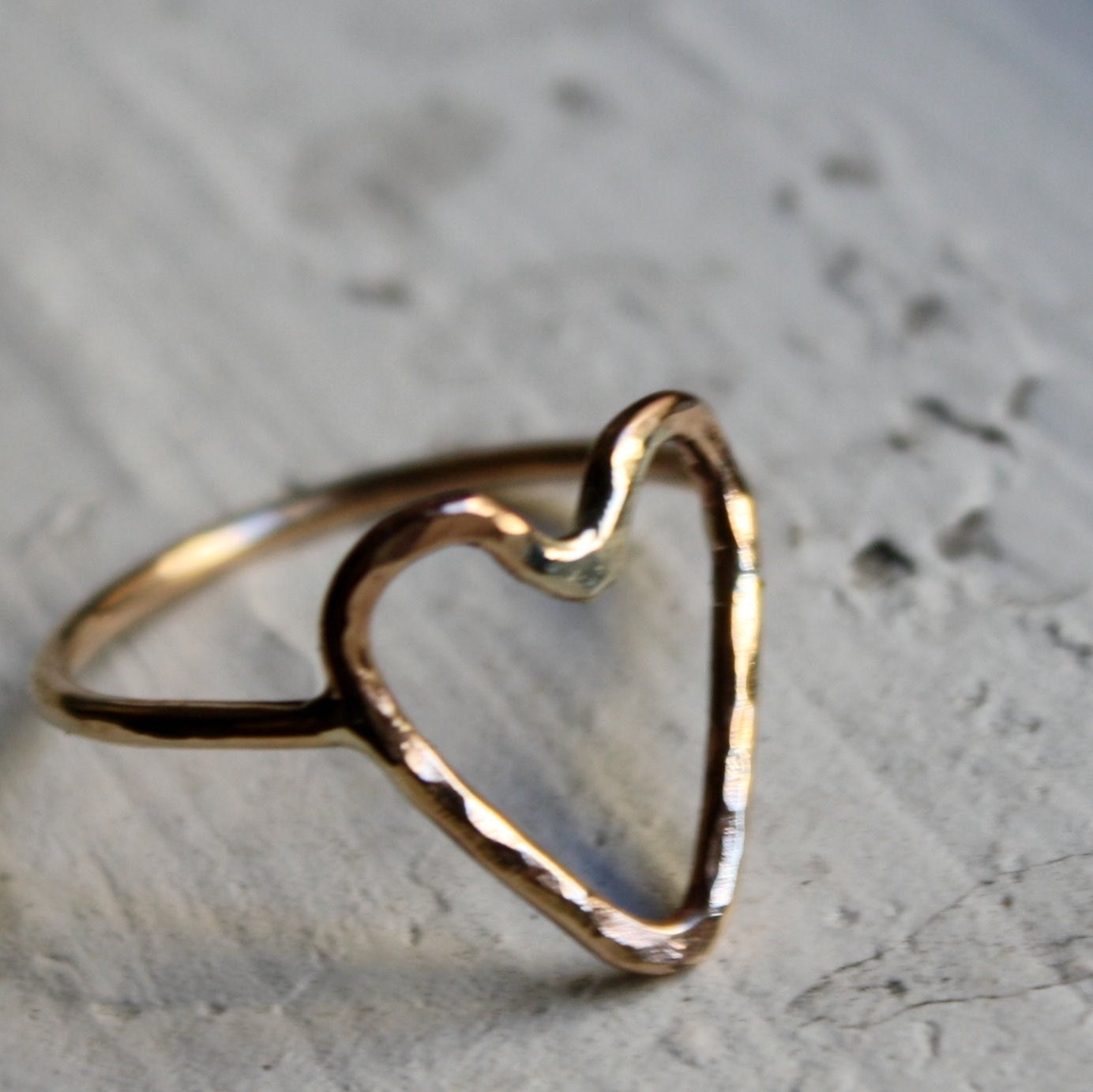 Handmade to Order- 14K Gold fill Heart Ring by Rachel Pfeffer