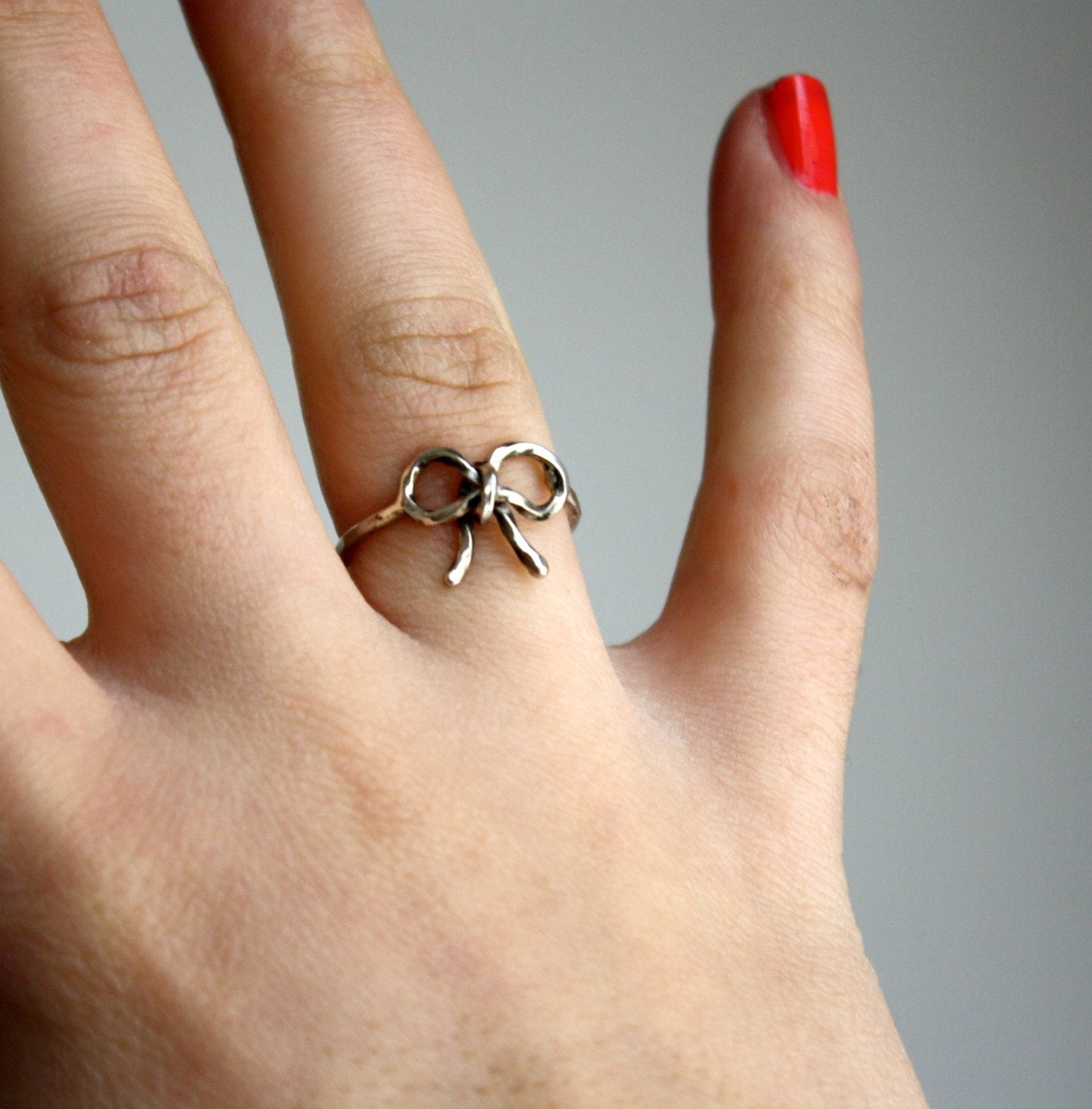 Made to Order- Petite Twisted Sterling Silver Bow Ring