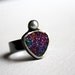 Rainbow Drusy Ring with Bezel Set Pearl- Handmade Sterling Silver, One of a Kind by Rachel Pfeffer