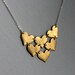 Handmade Heart Bib Necklace- Brass and Sterling Silver