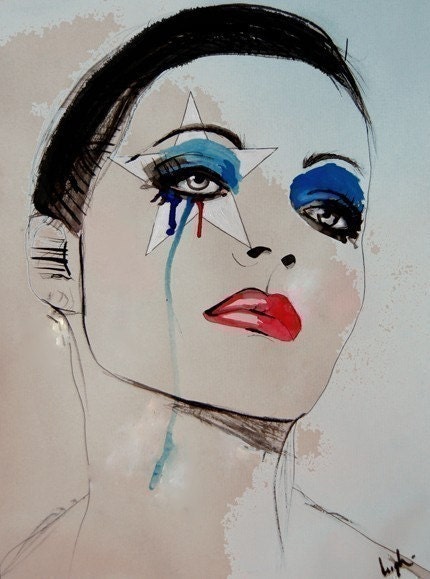 Im Afraid I Cant Help It - Fashion Illustration Art Print