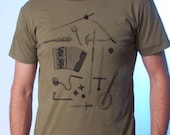 Instruments of War T-shirt on Moss Green - Men's Tee Shirt S M L XL 2X 3X