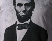Abraham Lincoln T-shirt - Mens Silverprint Tee Shirt S M L XL 2XL 3XL