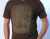 Tangled Forest Mens Tshirt on Espresso Brown - Men's XS S M L XL 2XL 3XL
