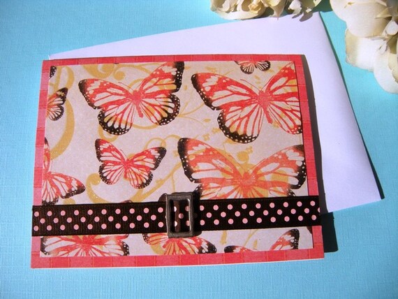 Beautiful Butterflies Thank You Greeting Card RESERVED
