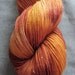 Hand Dyed Sparkle Sock Yarn - 438 yds - "Blood Orange"