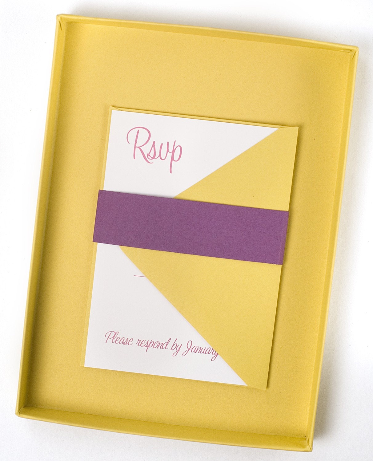 Luxury, Boxed, Classy Wedding Invitation - POMTIKI PINWHEEL
