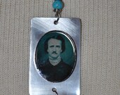 SALE--Edgar Allen Poe black suede necklace