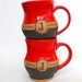 2 Piece Custom Name Mug (TM) Set, Commemorative Wedding or Anniversary Gift, Scratch Made Pottery by Mud Pie Studio