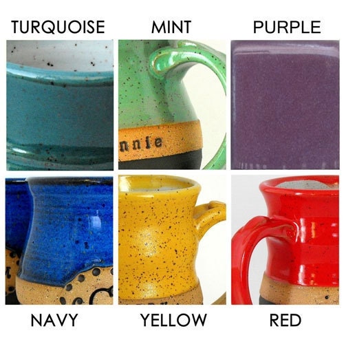 5-Piece Groomsman Set, Wheel Thrown, Personalized Pottery Beer Steins