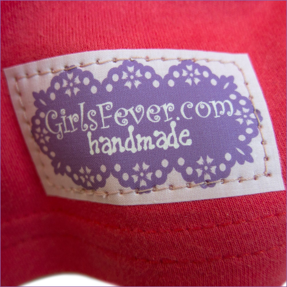 100 Personalized iron on cotton labels textile tags clothing labels fabric labels PRE-CUT
