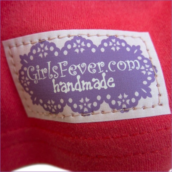 100 Personalized iron on cotton labels textile tags clothing labels fabric labels PRE-CUT