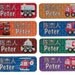 Personalized iron on name labels with helicopter cars designs cotton labels