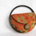 Orange Ring Around Handbag  Handheld Small Retro Purse - October - Ready to Ship