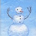 Snowman MAGNET 3" x 4.75"