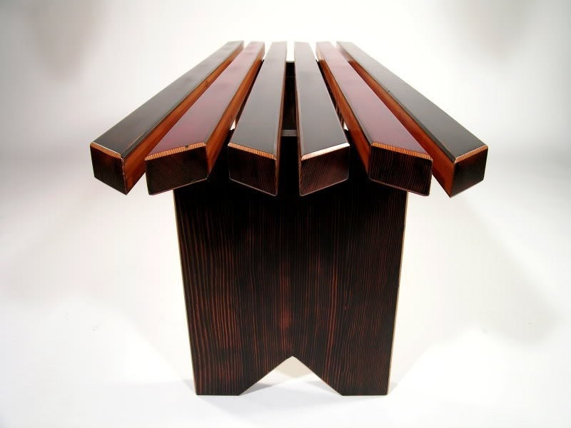 Reclaimed Wood Bench. Modern Eco Art Furniture.