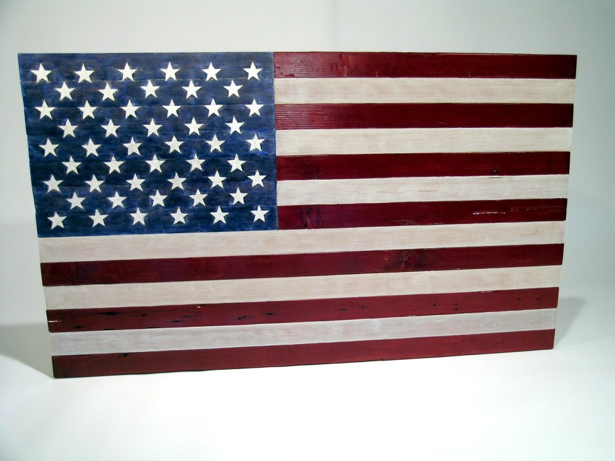 Wood American Flag.