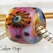 Color Pop, 1 big hole barrel bead, for european charm bracelet, handmade lampwork beads, by Beadfairy Lampwork, SRA