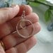 Sterling Silver Wire Curly Q Circle Hoop Earrings - Hand Forged