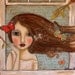 BOGO Art Print SALE -- Girl Art Print. Girl and Butterfly Art, Whimsical Nature Art, 10 inch x 10 inch PRINT by AutumnArt on Etsy