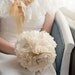 Fabric Bridal Bouquet - Wedding, Vintage Wedding, Fabric Flower Bouquet - Medium Flower Bouquet