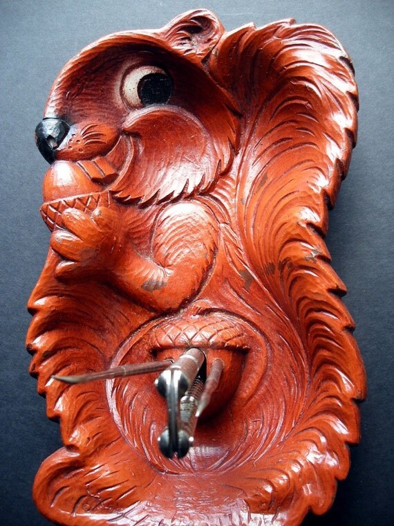 Vintage Squirrel Nut Bowl with Nutcracker and by Vintageworks