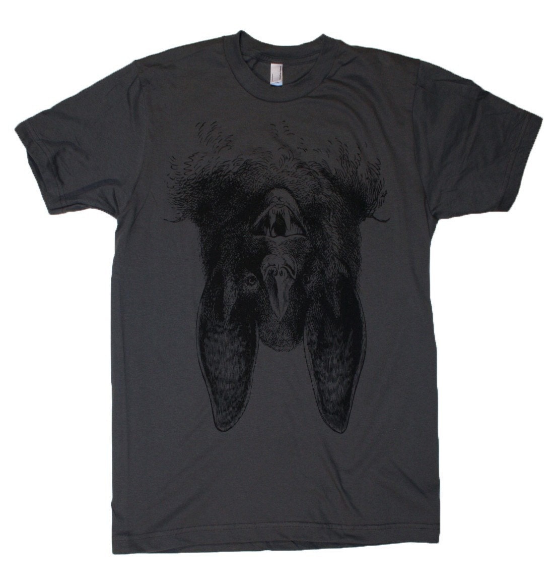 LOYALTY and BLOOD - Mens Unisex Bat tee on Asphalt Grey