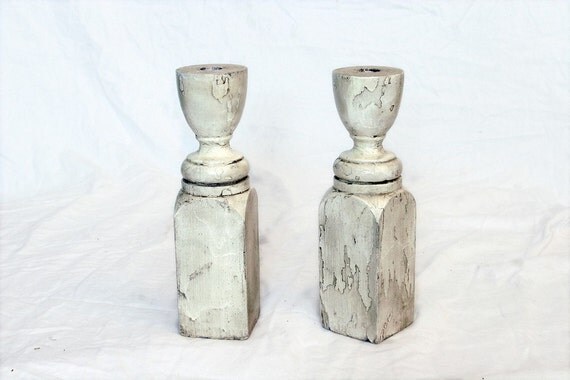 shabby chic baluster candlesticks by reclaimedhome on etsy shabby chic baluster candlesticks by reclaimedhome on etsy
