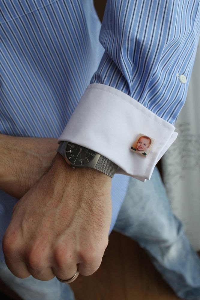 Personalized Cufflinks Wedding using your photos - groomsmen, best man, father of the bride, groom, usher