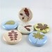 Leaf fern fridge magnets / Whimsical Pastel Leaves / fits Magnabilities 1157