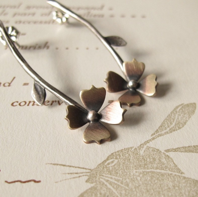 Long Stem Flower Earrings