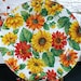 Reserved for Linda - Sunflower Decoupage Decorated Glass Plate