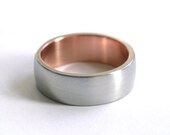 Palladium Band - Rose Gold Inside