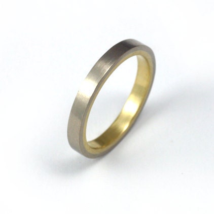 Women's White Gold & Gold Wedding Ring