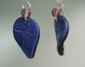 Purple leaves earrings