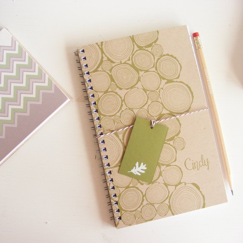 Kraft Logs Personalized Notebook - Choice of Color