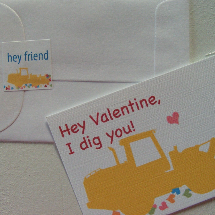 Dig You - Tiny Loader Valentine Day Card Set