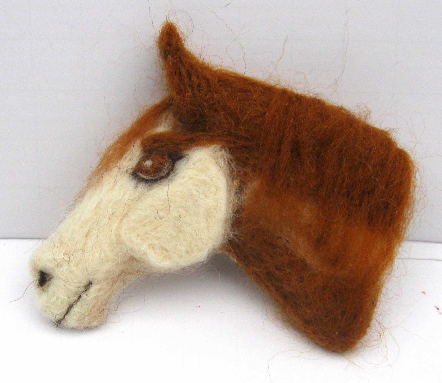 Paint Quarter Horse Portrait Pin, REALISTIC Horse Sculpture