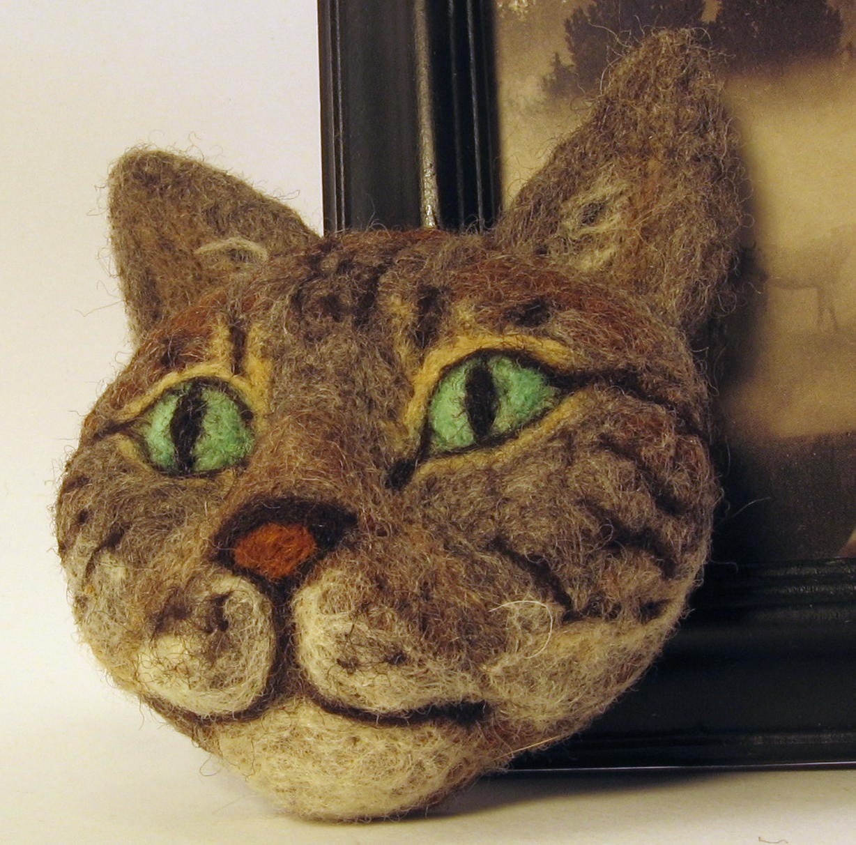 OOAK Custom Needle Felt Animal Portrait Sized for Framing, Cat, Dog, Horse, Sheep, Goat, Cow