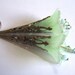 Pale Green Long Trumpet Earrings