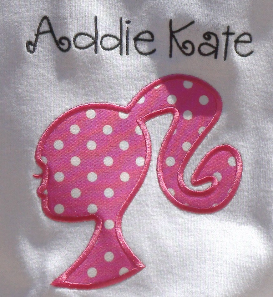 Personalized Barbie Silhouette Tee Shirt T-Shirt