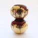 Reserved - Golden Dark Red Lampwork Pair