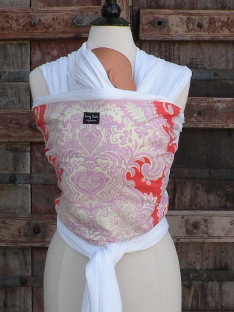 ORGANIC COTTON Baby Wrap-Tangerine- Wraps Are One Size Fits All--DvD Included