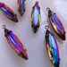 Bermuda Blue 24X6 Glass Navette Earring Drops 6