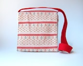 Toddler Messenger Bag - Anchors n' Lace Nautical - Red, White and Blue