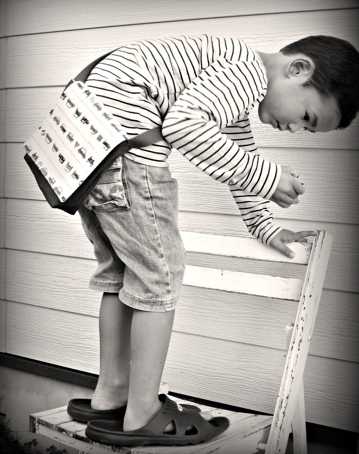 Little Kids Messenger Bag Vintage Cars and Trucks